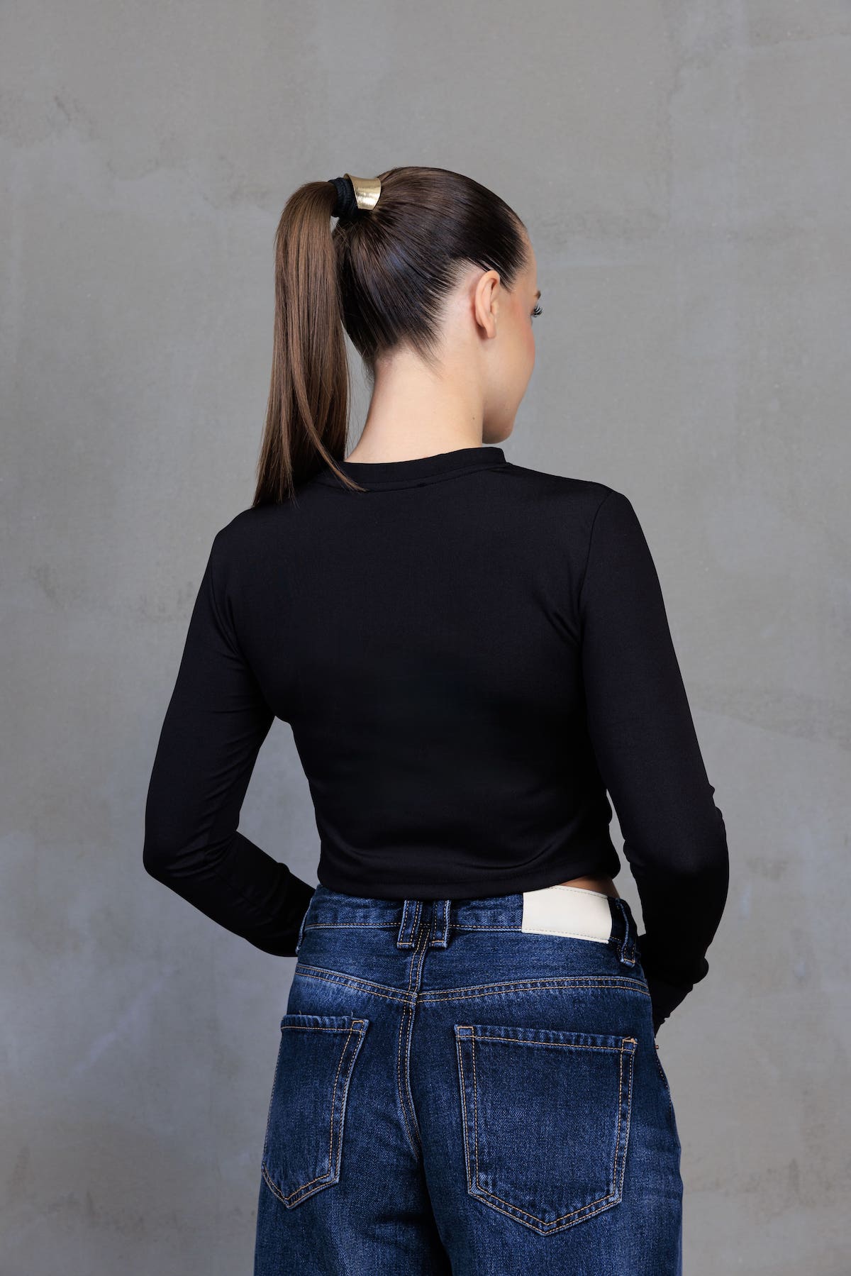 Siyah Yan Detaylı Body