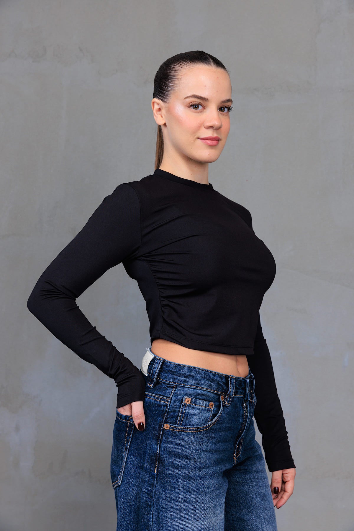 Siyah Yan Detaylı Body