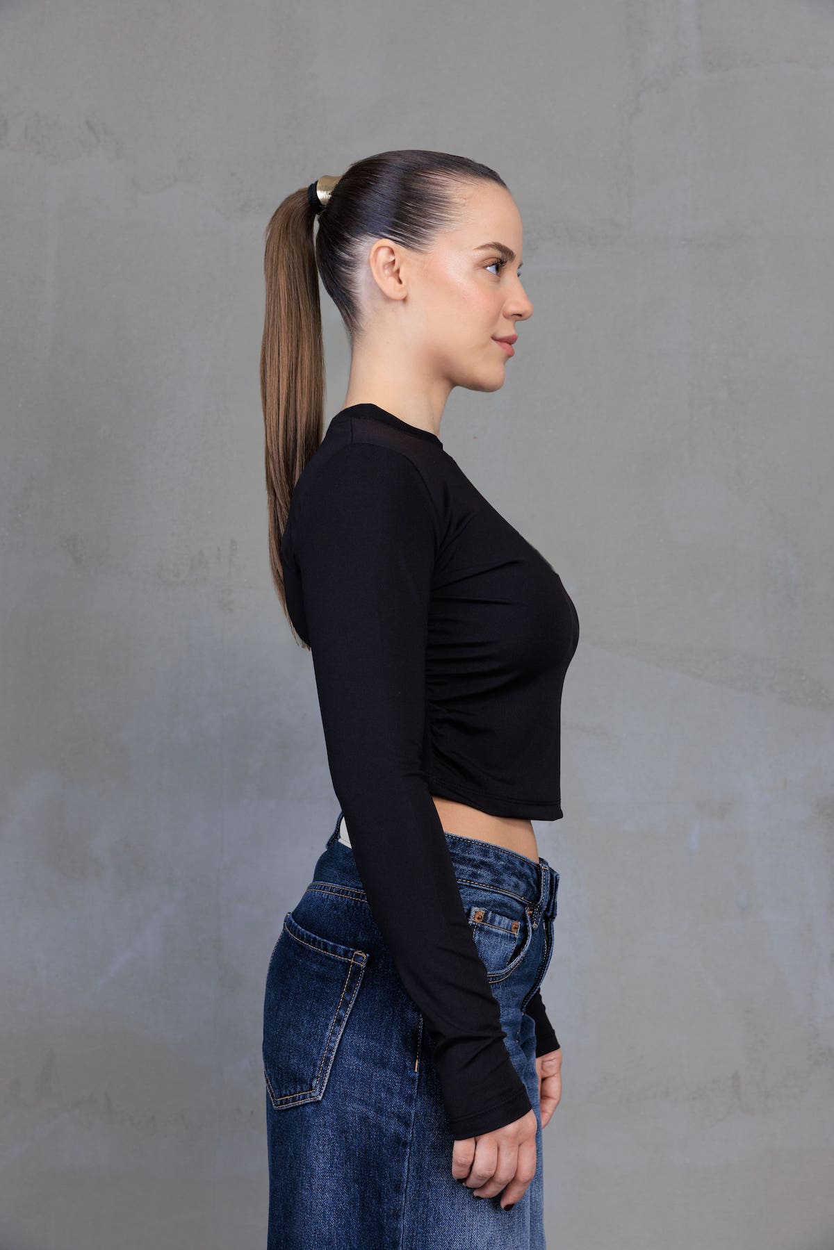 Siyah Yan Detaylı Body