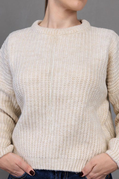 Bej Oversize Triko Kazak